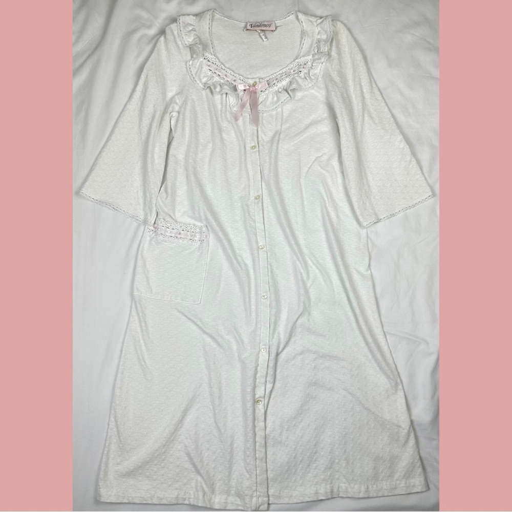 vandemere vintage womens white coquette nightgown.